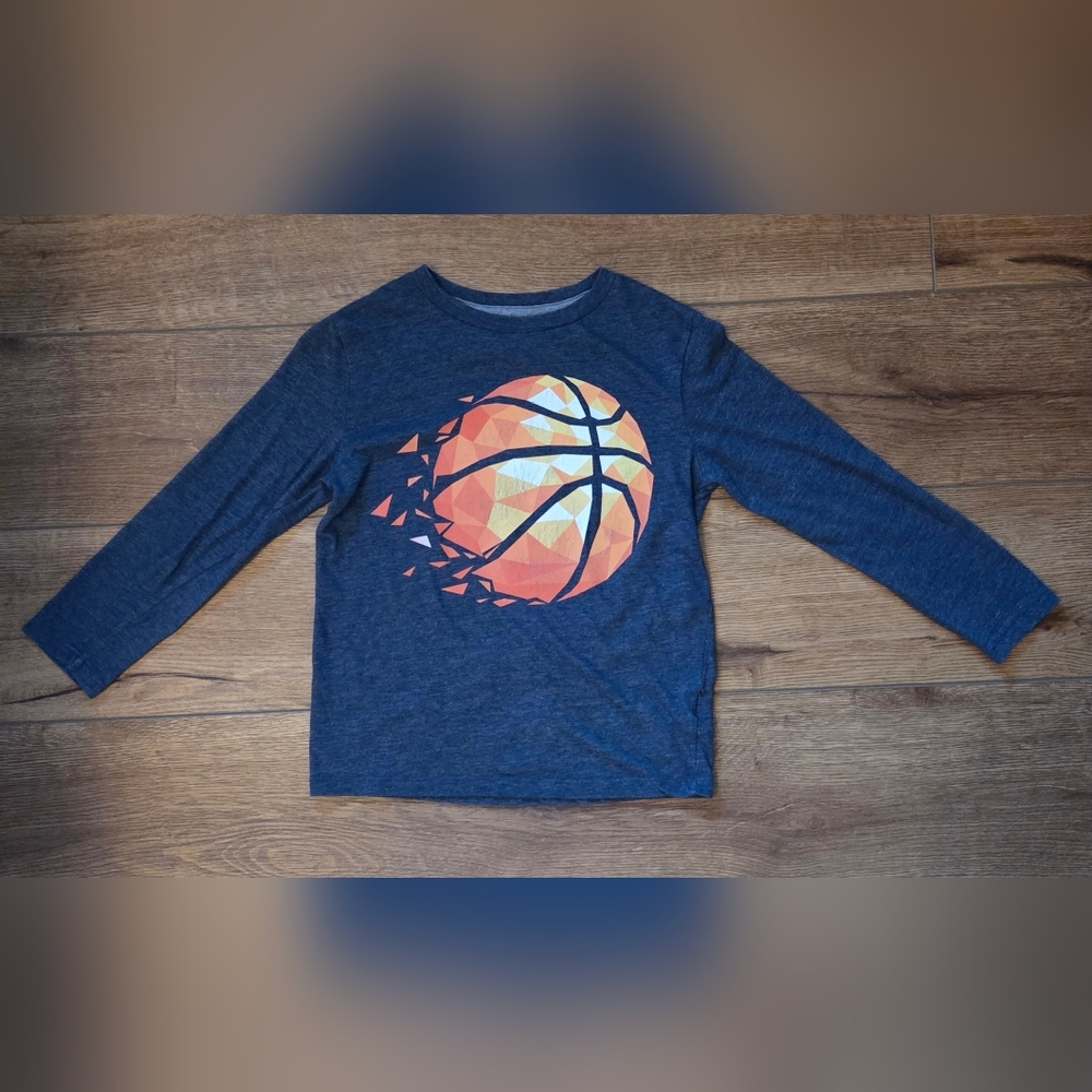 Old Navy Blue Basketball Graphic Kids Shirt